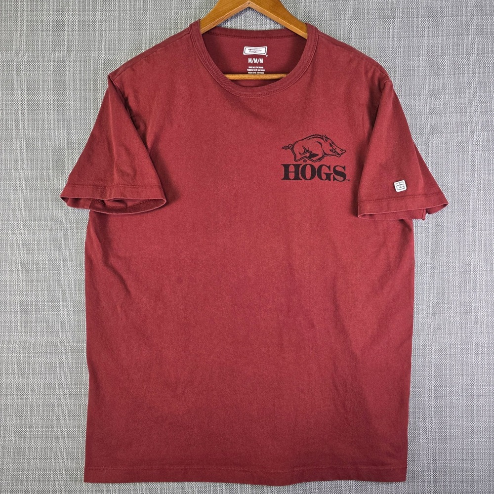 U of A Arkansas Razorbacks x Tailgate T Shirt Mens M Red Retro Soft Gameday - Picture 6 of 15